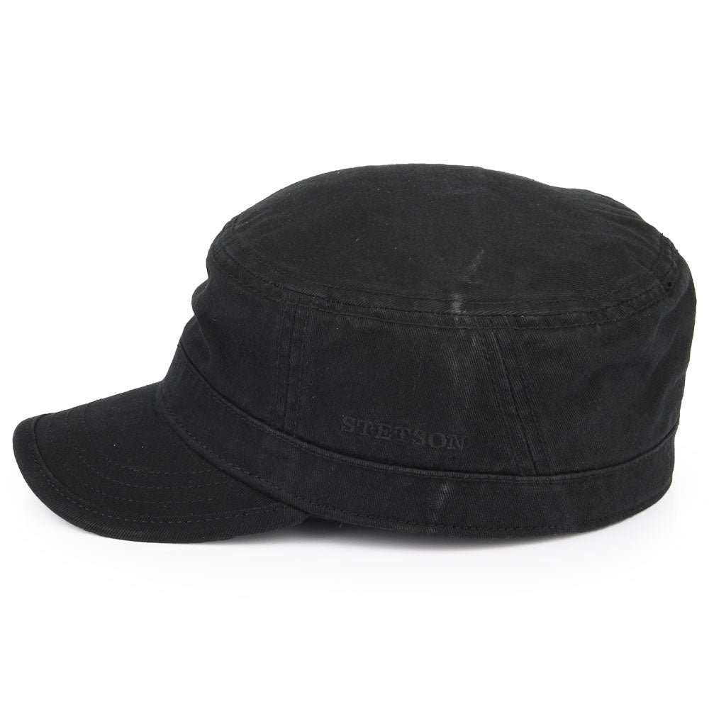 Stetson Hats Cotton Army Cap - Black
