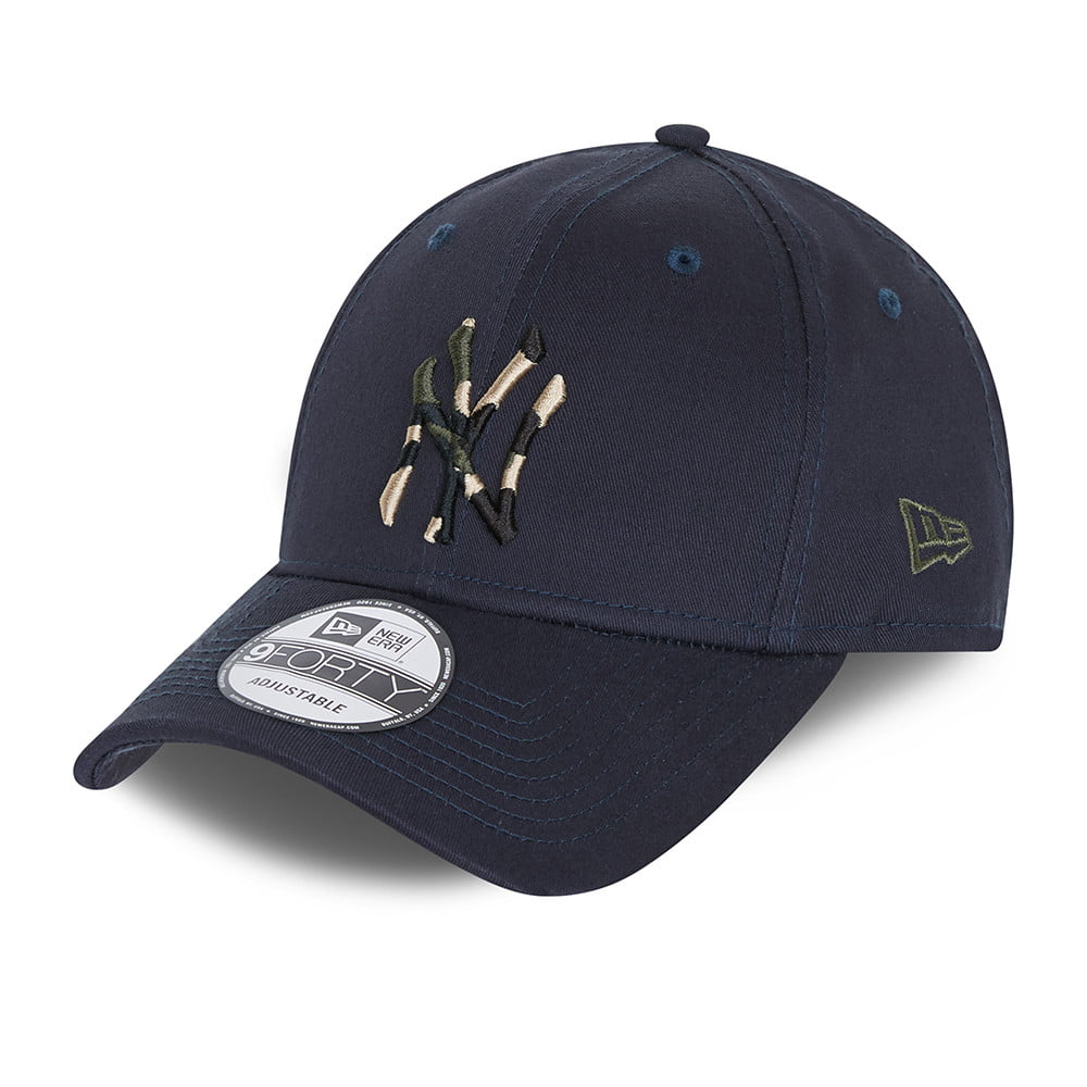 New Era 9FORTY New York Yankees Baseball Cap - MLB Camo Infill - Navy Blue