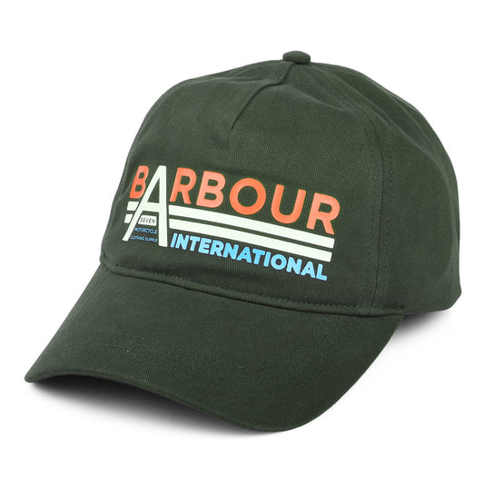 Barbour International Hoxton Graphic Baseball Cap - Forest