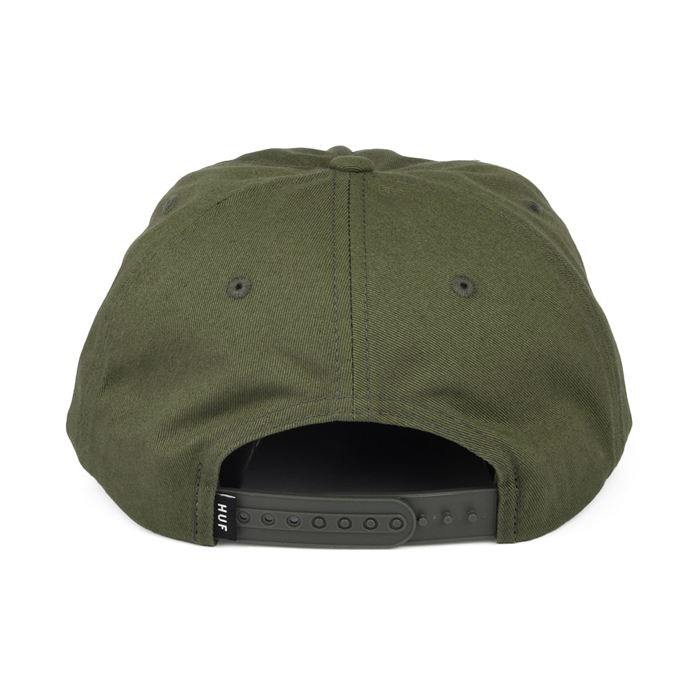 HUF Box Logo Unstructured Snapback Cap - Olive