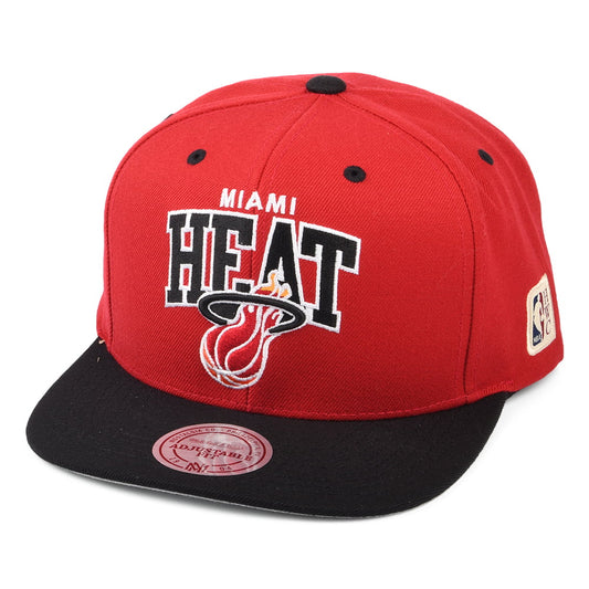 Mitchell & Ness Miami Heat Snapback Cap - NBA HWC Team Arch - Red-Black