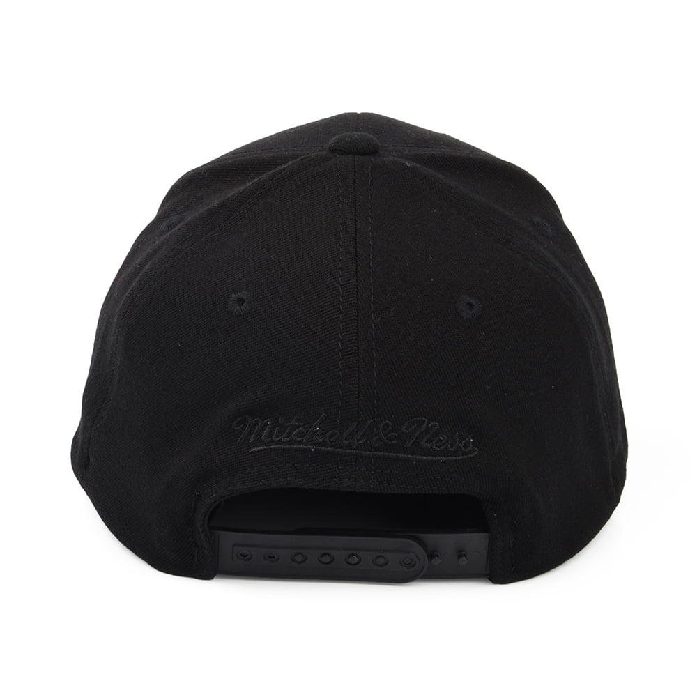 Mitchell & Ness Box Logo Redline Snapback Cap - Black