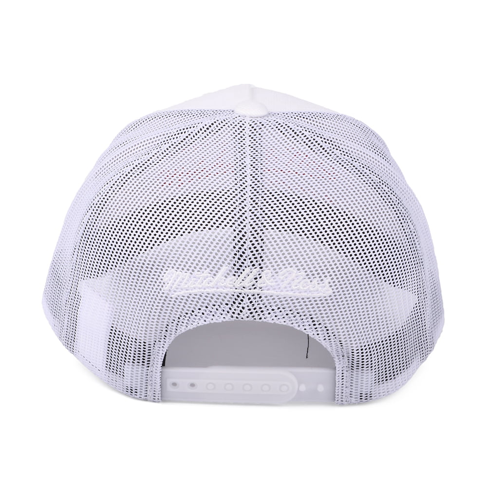 Mitchell & Ness Branded Box Logo Classic Trucker Cap - White