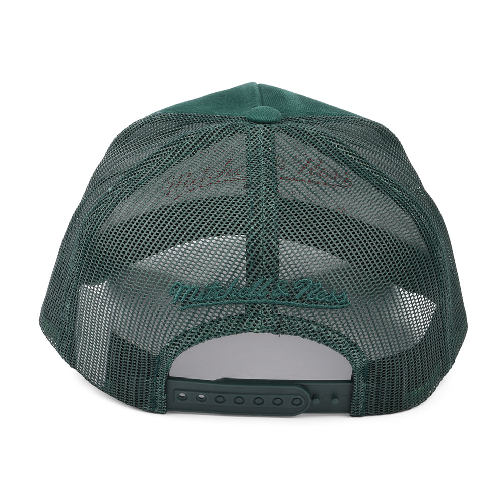 Mitchell & Ness Branded Box Logo Classic Trucker Cap - Dark Green