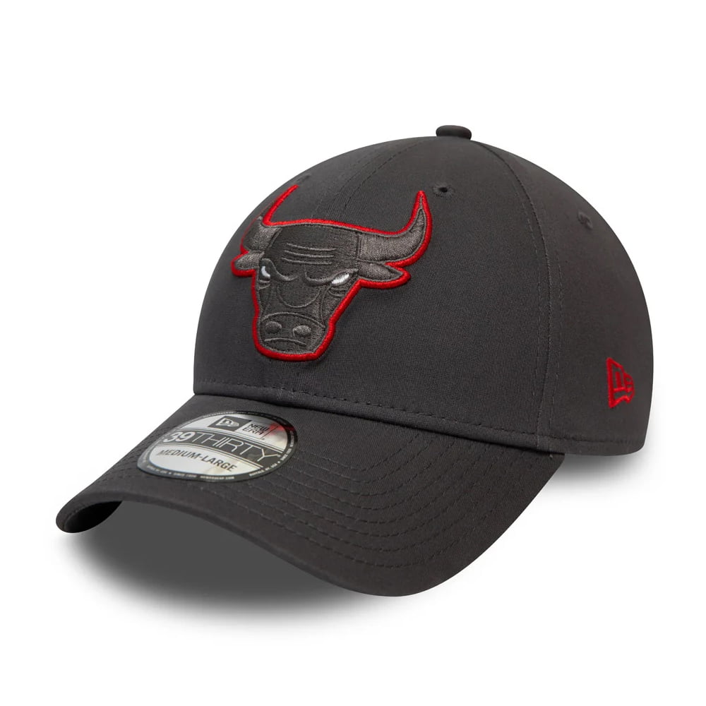 New Era 39THIRTY Chicago Bulls Baseball Cap - NBA Gray Pop - Graphite
