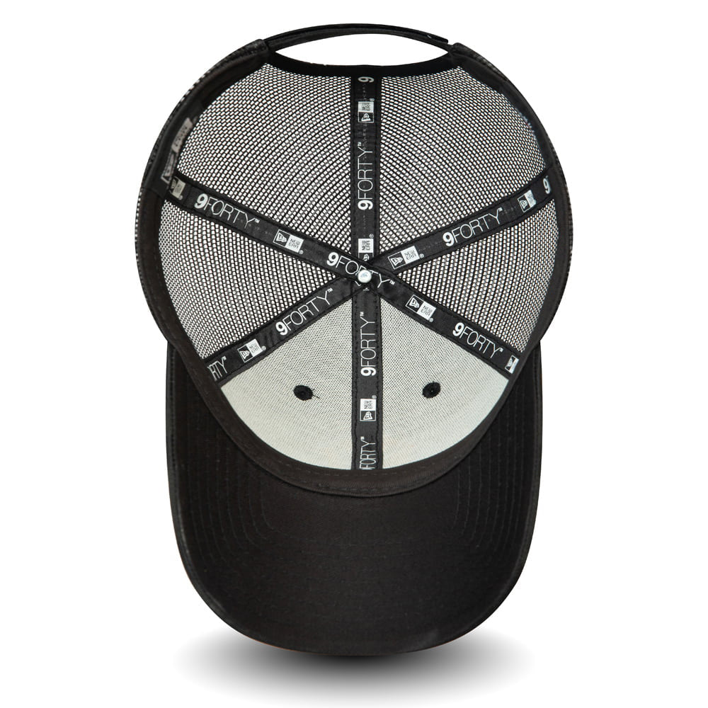 New Era 9FORTY New York Yankees Trucker Cap - MLB Home Field - Black-Yellow