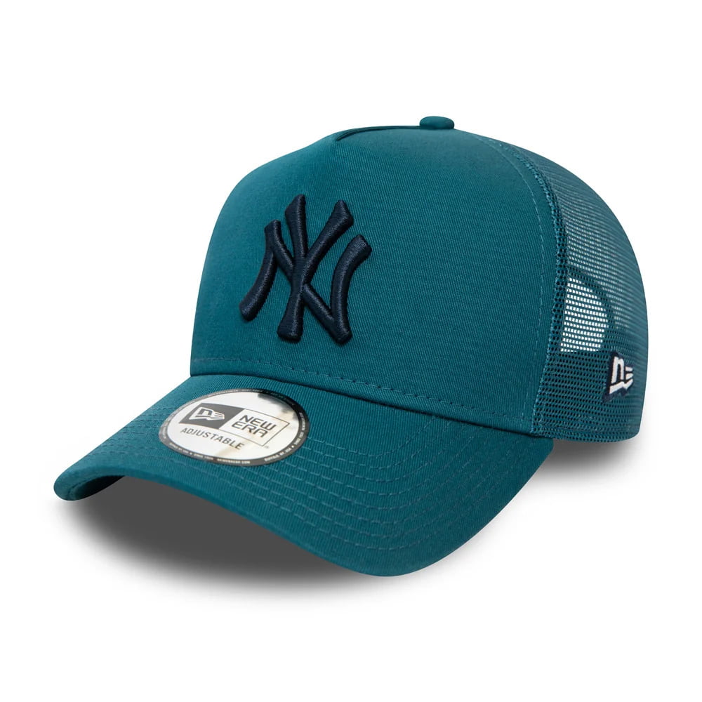 New Era 9FORTY New York Yankees A-Frame Trucker Cap - MLB League Essential - Cadet Blue