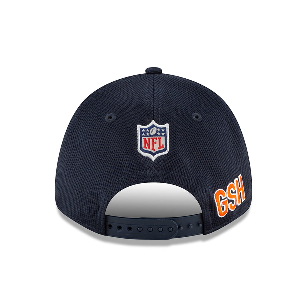 New Era 9FORTY Chicago Bears Stretch Snap Baseball Cap - NFL Sideline Home - Navy-Orange