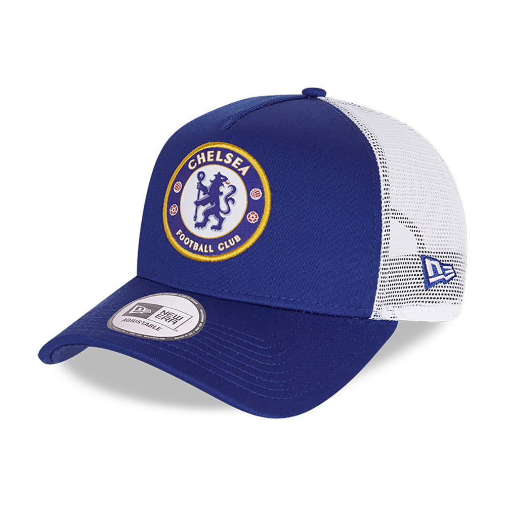 New Era 9FORTY Chelsea FC A-Frame Trucker Cap - Blue-White