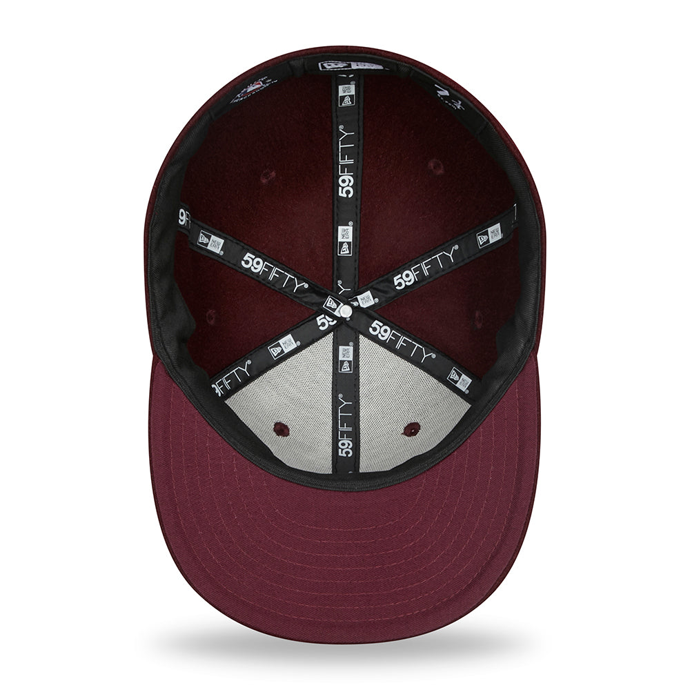 New Era 59FIFTY New York Yankees Baseball Cap - MLB Melton - Maroon