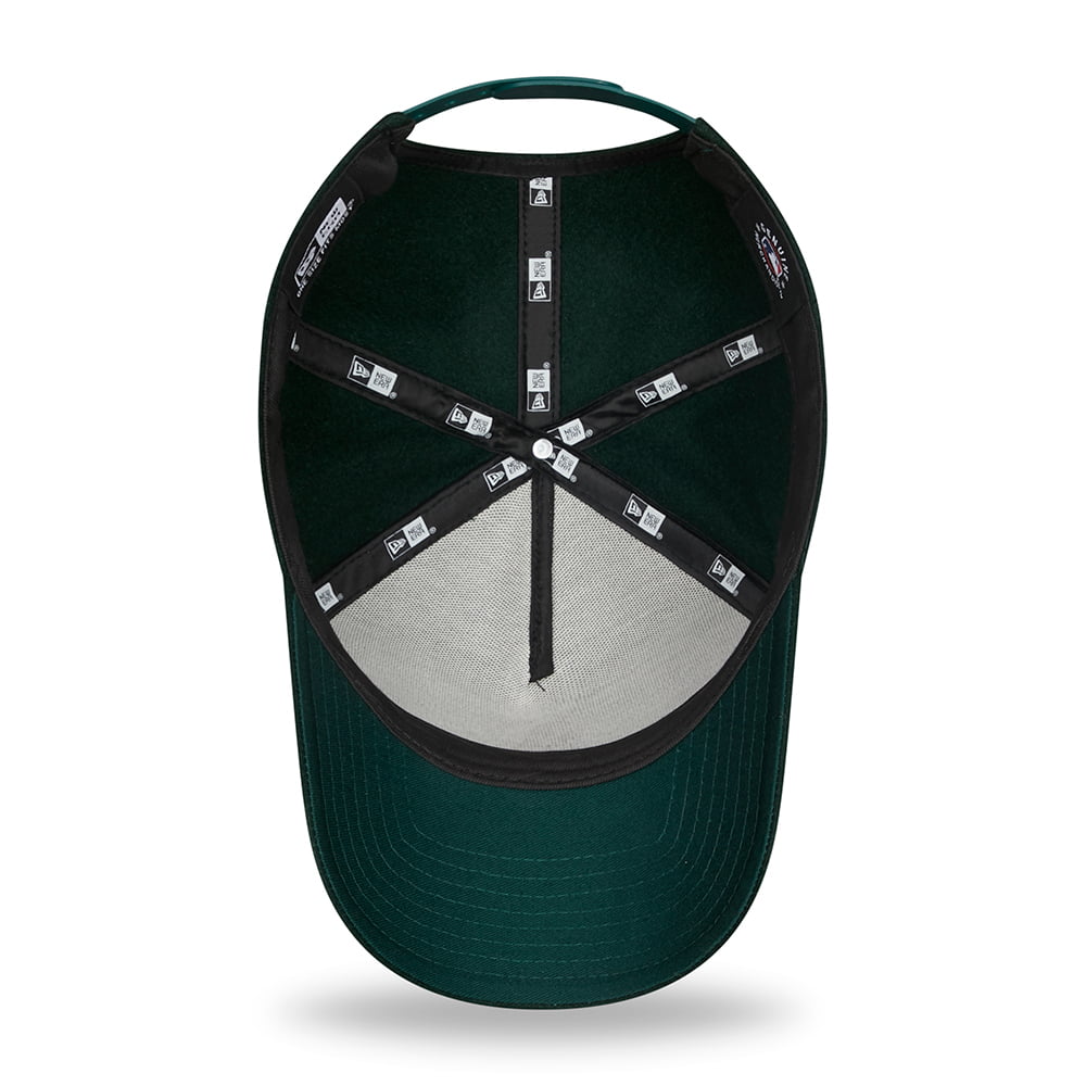 New Era 9FORTY Oakland Athletics Baseball Cap - MLB Melton E-Frame - Dark Green