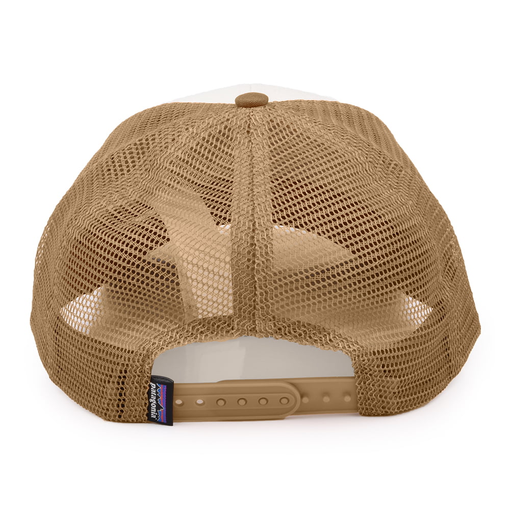 Patagonia Hats P-6 Logo Organic Cotton LoPro Trucker Cap - White-Brown