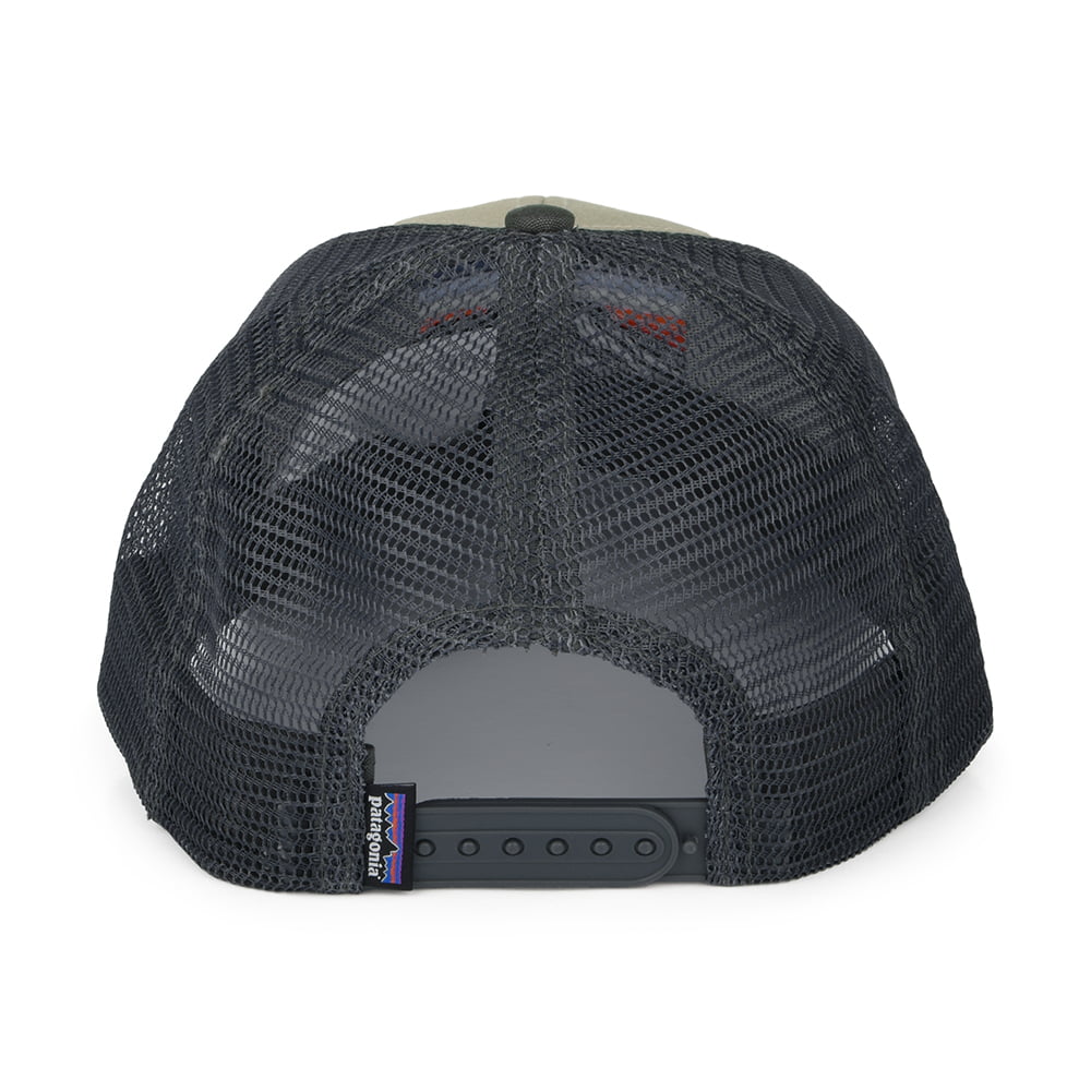 Patagonia Hats Line Logo Ridge Organic Cotton Canvas LoPro Trucker Cap - Khaki