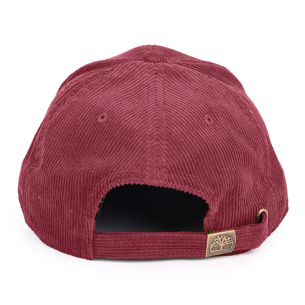 Timberland Hats Corduroy Logo Baseball Cap - Burgundy