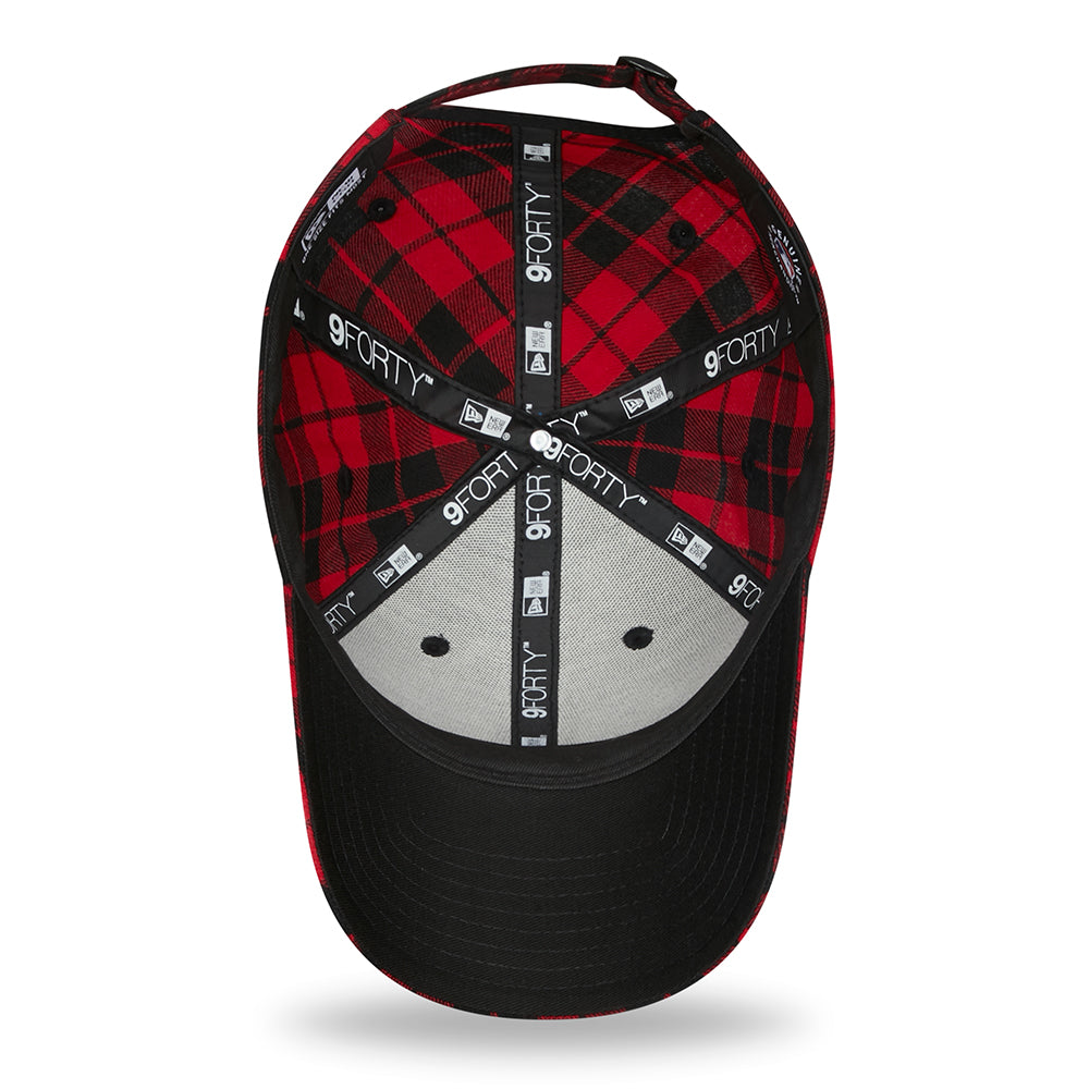 New Era 9FORTY New York Yankees Baseball Cap - MLB Check - Black-Red