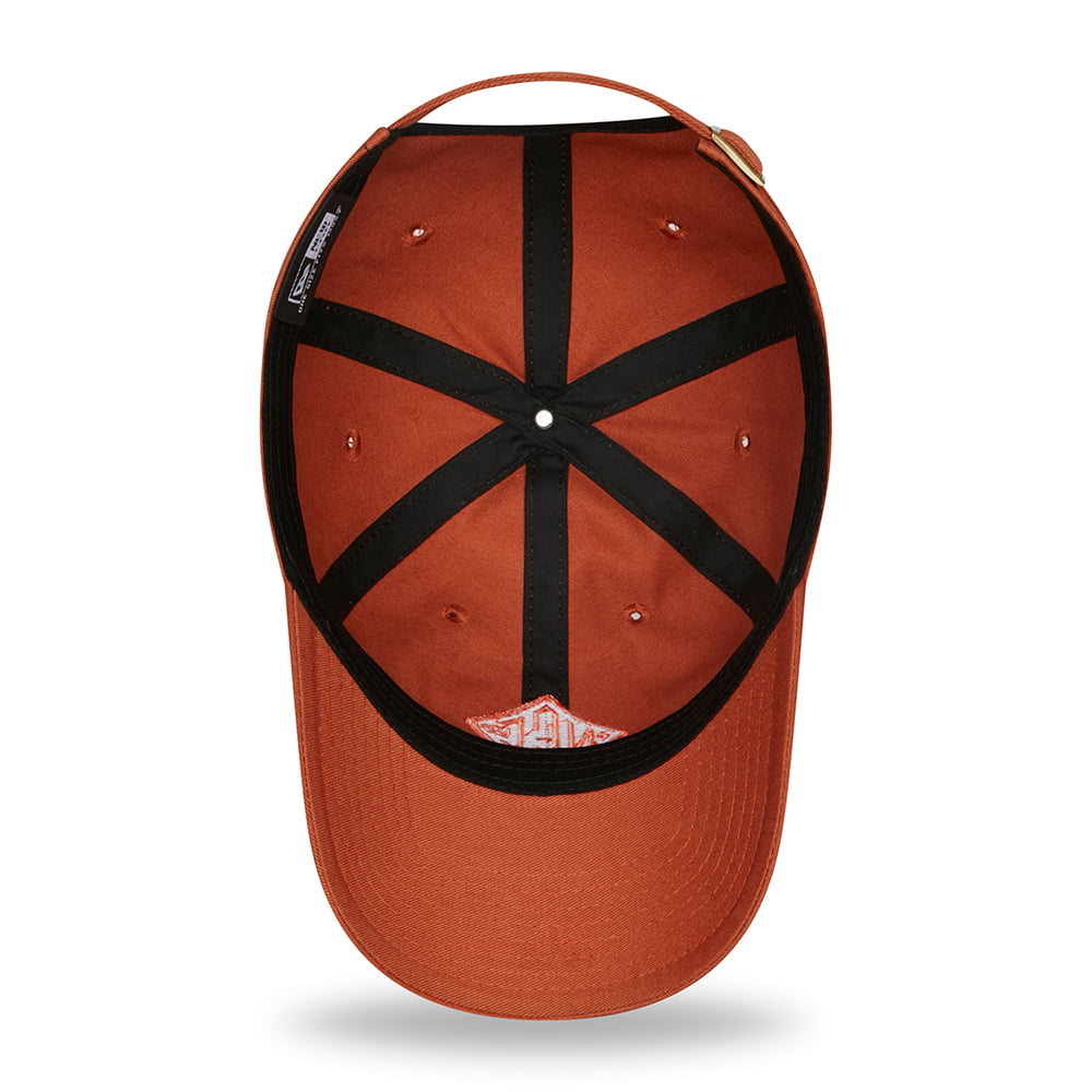 New Era 9TWENTY Cotton Baseball Cap - NEC Felt Patch Casual Classic - Burnt Orange