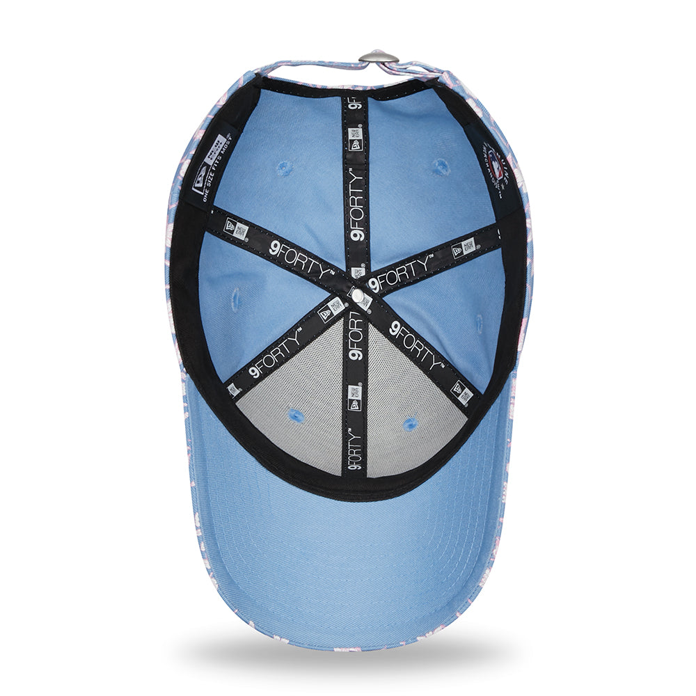 New Era Womens 9FORTY New York Yankees Baseball Cap - MLB Floral - Light Blue