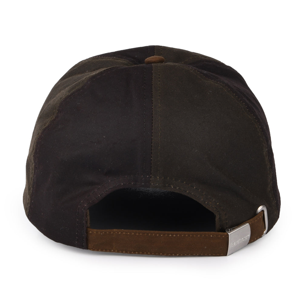 Barbour Hats Alderton Waxed Cotton Baseball Cap - Olive-Multi