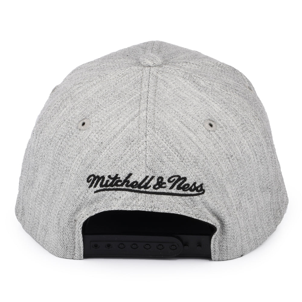 Mitchell & Ness Brooklyn Nets Snapback Cap - NBA Team Heather Stretch - Heather Grey