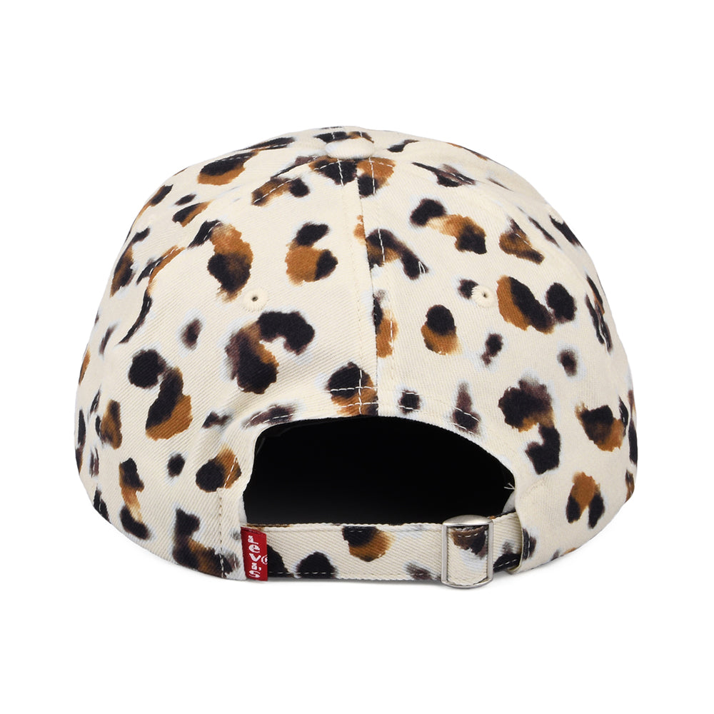 Levi's Hats Womens Mid Batwing Leopard Flexfit Baseball Cap - Brown