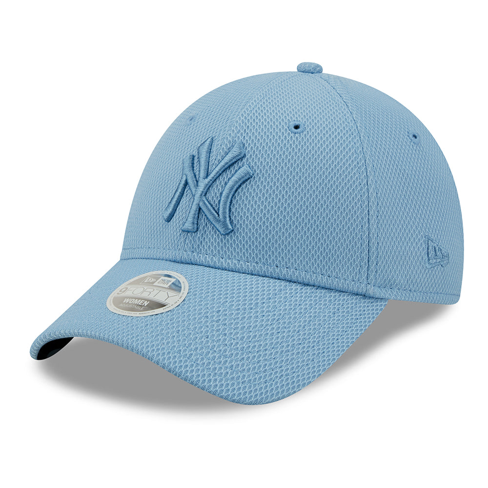 New Era Womens 9FORTY New York Yankees Baseball Cap - MLB Diamond Era - Sky Blue