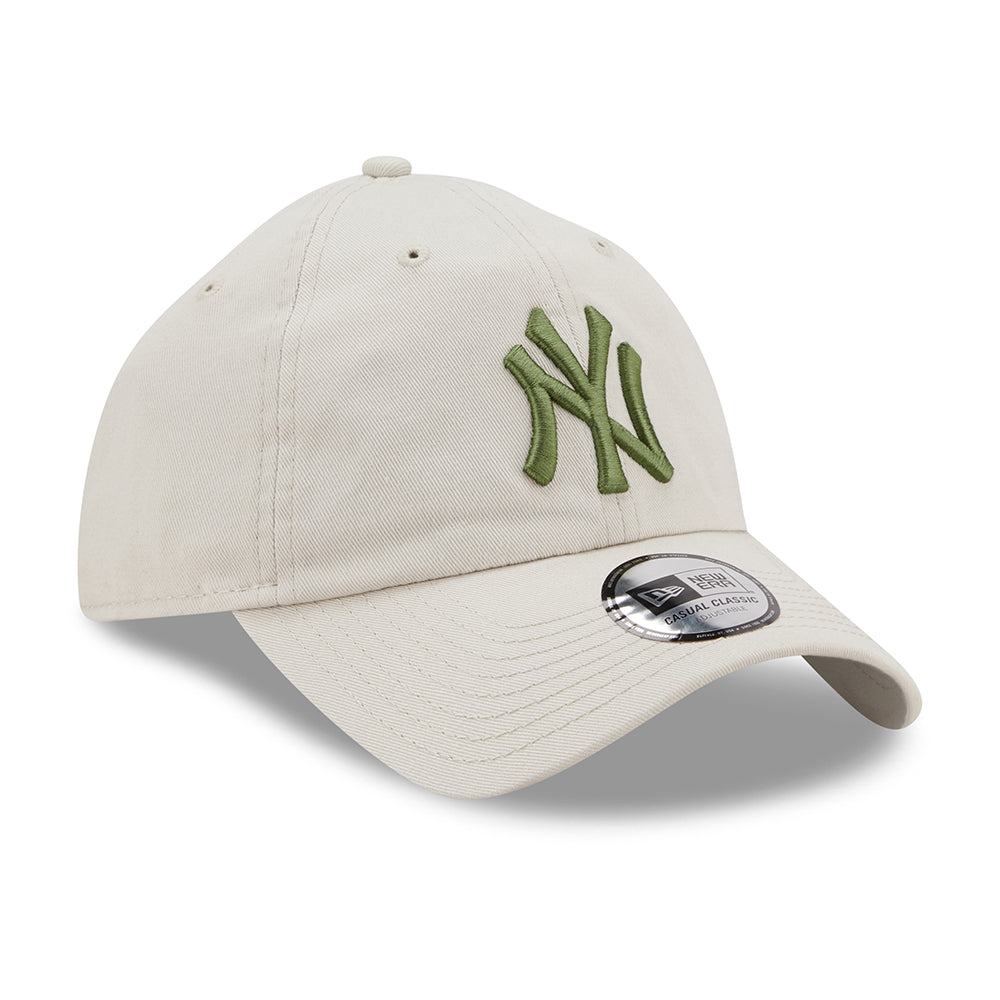 New Era 9TWENTY New York Yankees Baseball Cap - MLB League Casual - Stone-Olive