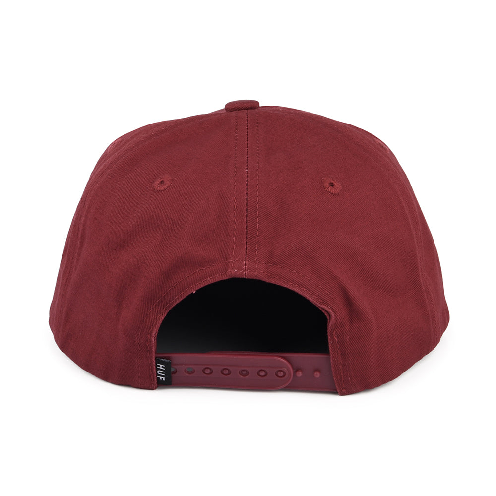 HUF Box Logo Unstructured Snapback Cap - Wine