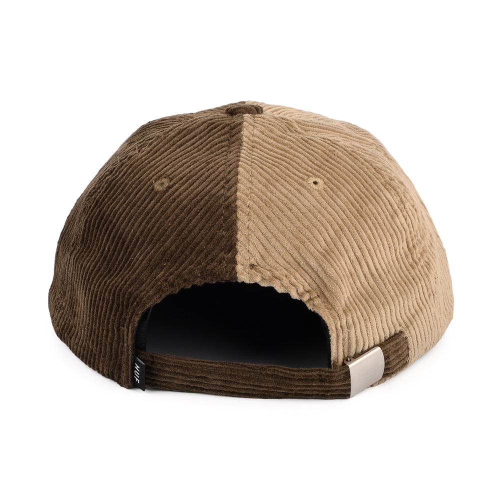 HUF Marina Two Tone Corduroy Baseball Cap - Brown