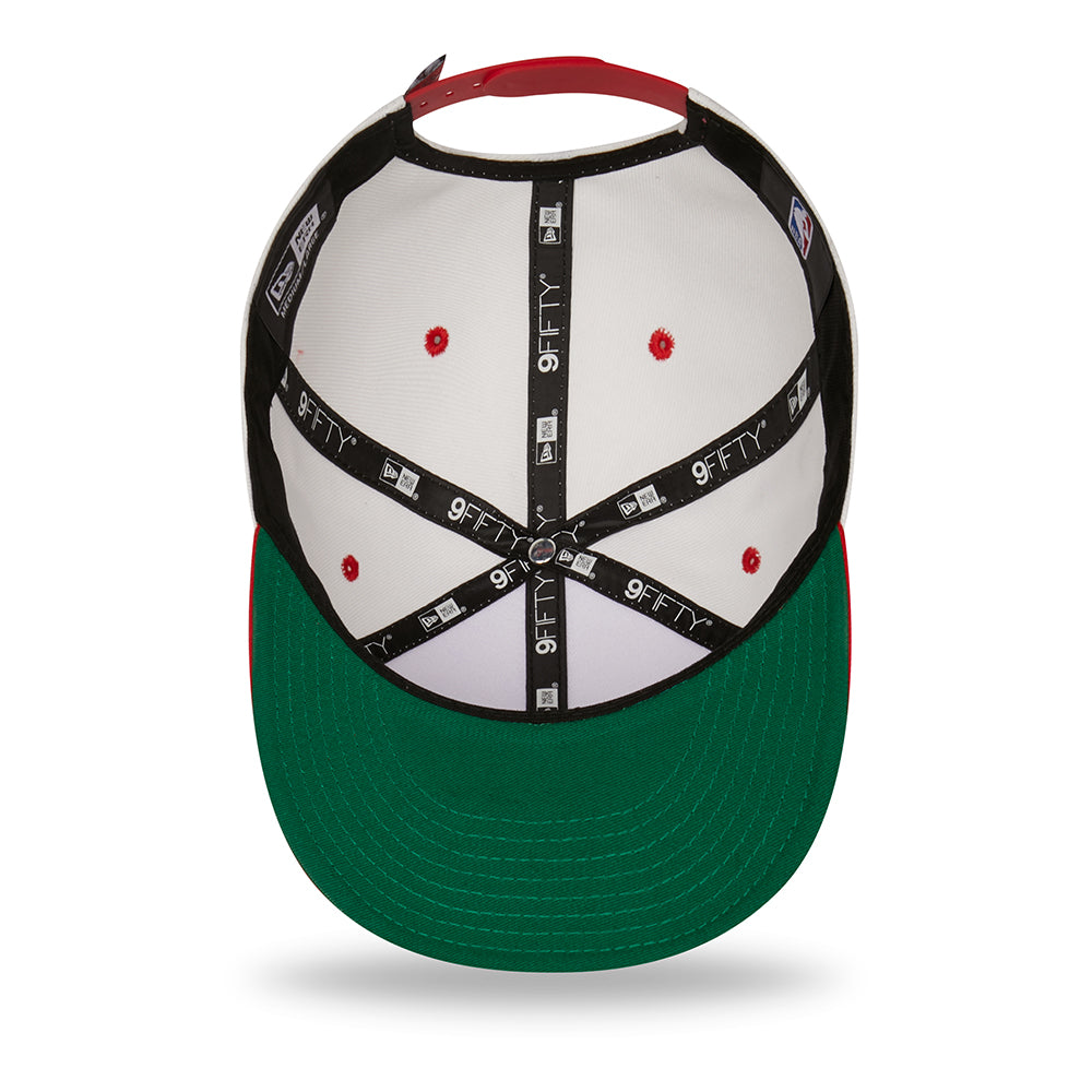 New Era 9FIFTY Chicago Bulls Baseball Cap - MLB White Crown - White-Red