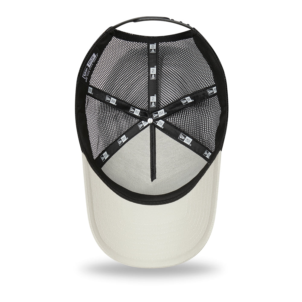 New Era 9FORTY Brooklyn A-Frame Trucker Cap - License Plate - Stone-Black