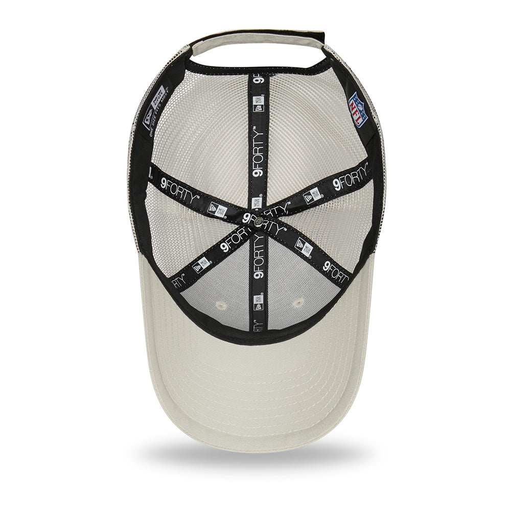 New Era 9FORTY Las Vegas Raiders Trucker Cap - NFL Home Field - Stone