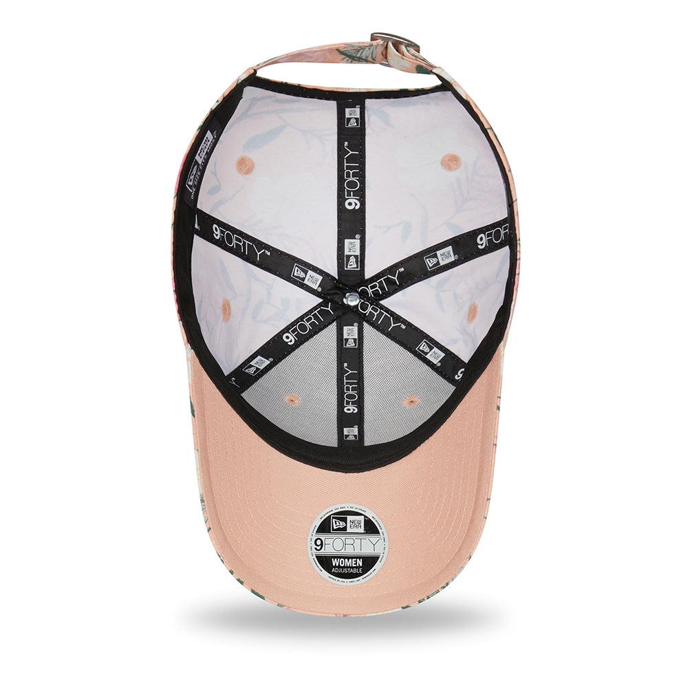 New Era Womens 9FORTY L.A. Dodgers Baseball Cap - MLB Floral - Pink