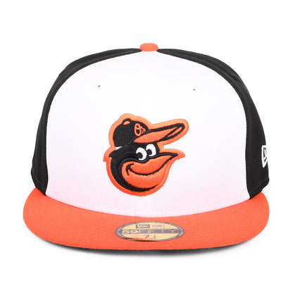 New Era 59FIFTY Baltimore Orioles Baseball Cap - MLB On Field AC Perf - White-Orange