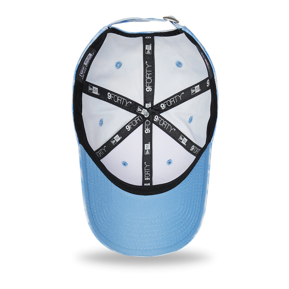 New Era Womens 9FORTY New York Yankees Baseball Cap - MLB Tie Dye - Light Blue-White