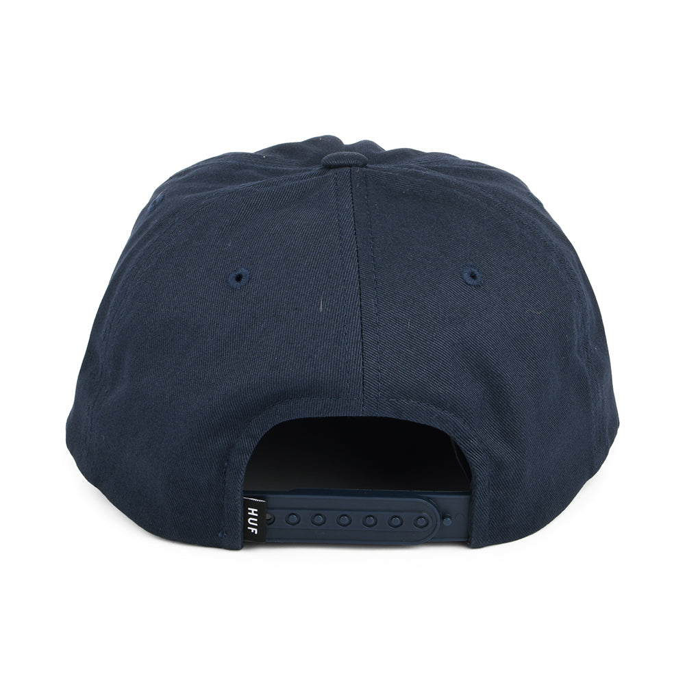 HUF Triple Triangle Unstructured Snapback Cap - Navy On Navy