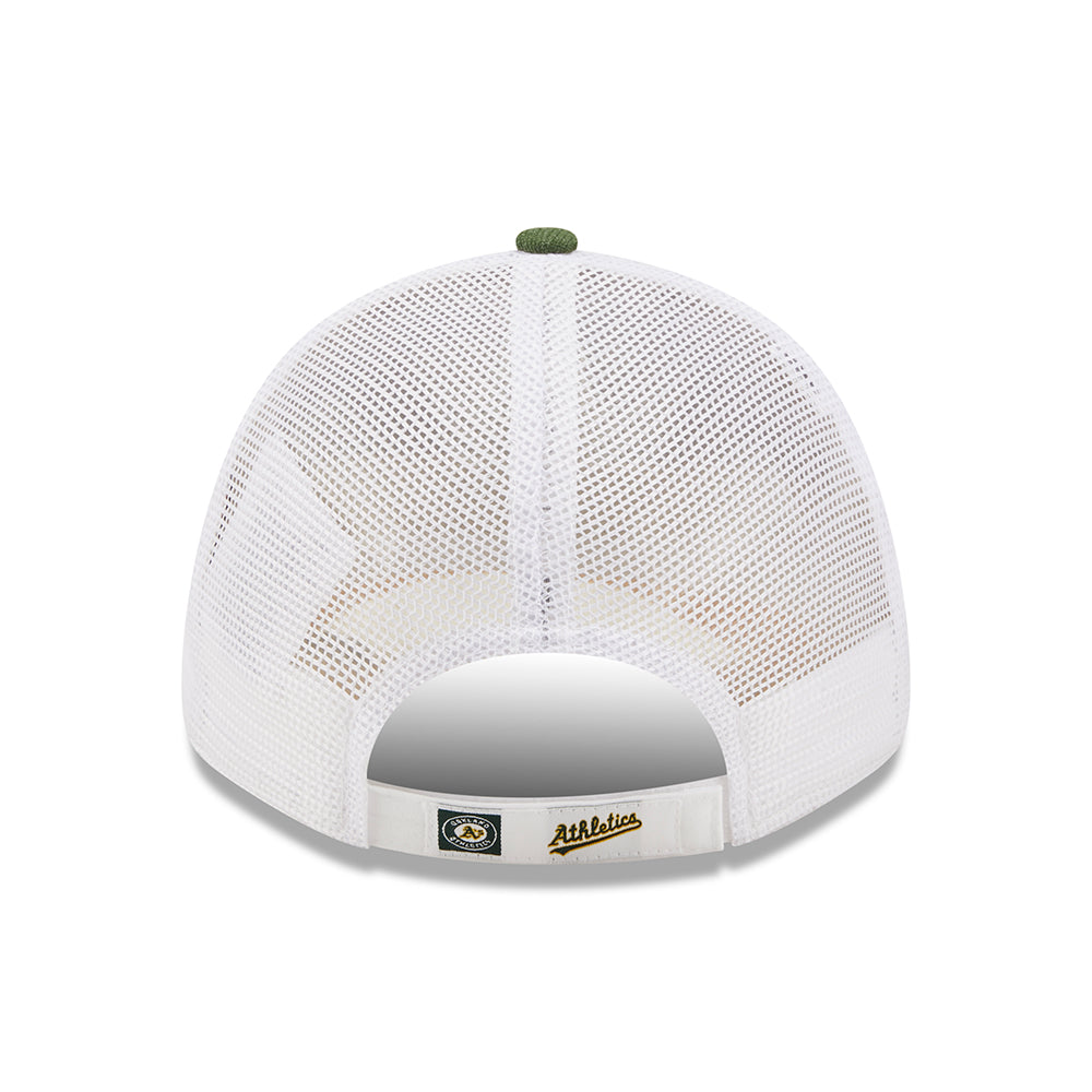New Era 9FORTY Oakland Athletics Trucker Cap - MLB Home Field - Olive Heather