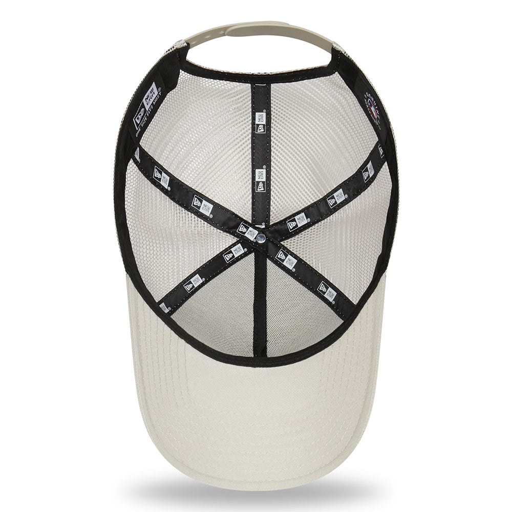 New Era 9FORTY L.A. Dodgers A-Frame Trucker Cap - MLB League Essential - Stone-Orange