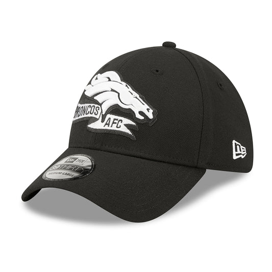 New Era 39THIRTY Denver Broncos Baseball Cap - NFL Sideline - Black-White