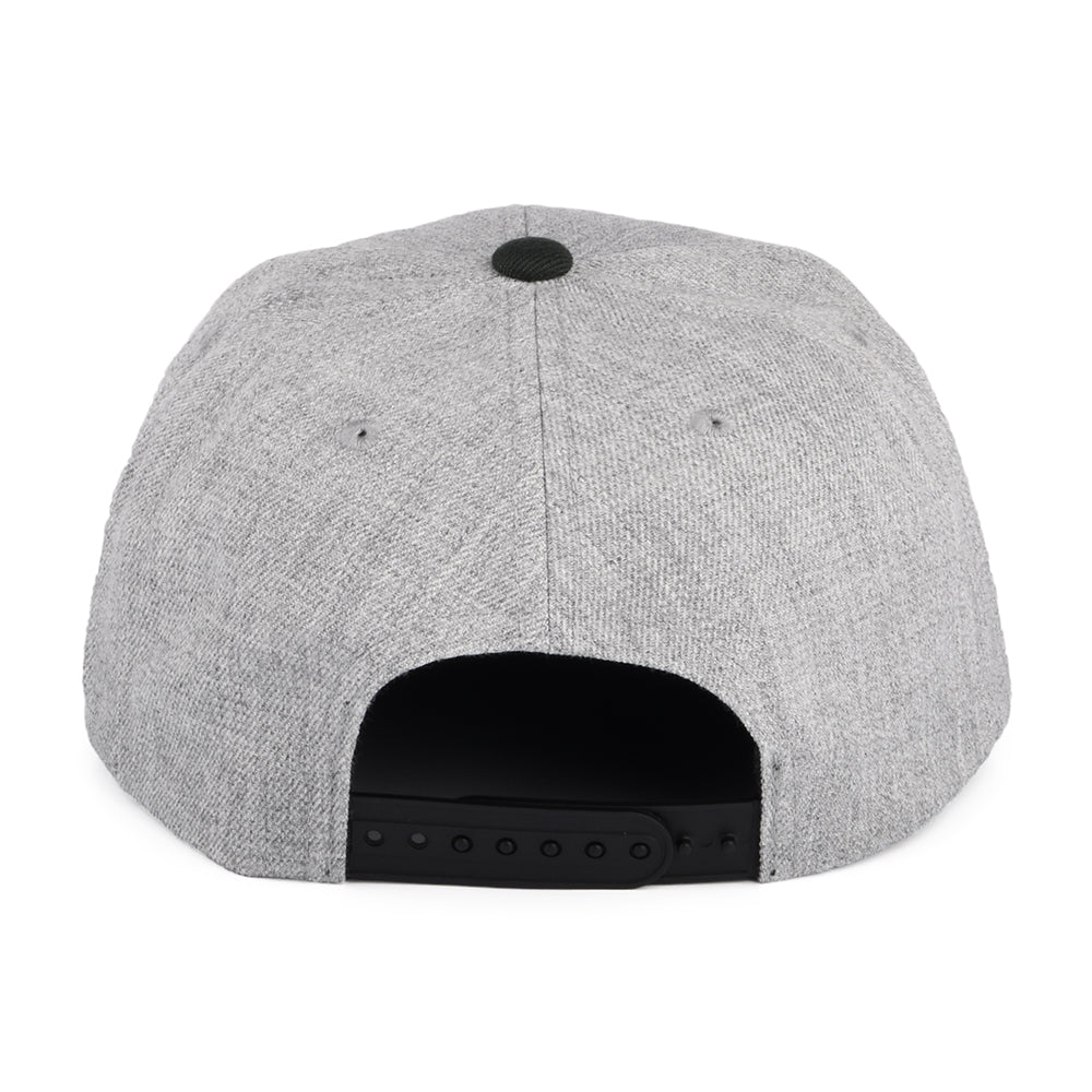 Brixton Hats Alpha Square NetPlus MP Snapback Cap - Heather Grey-Black