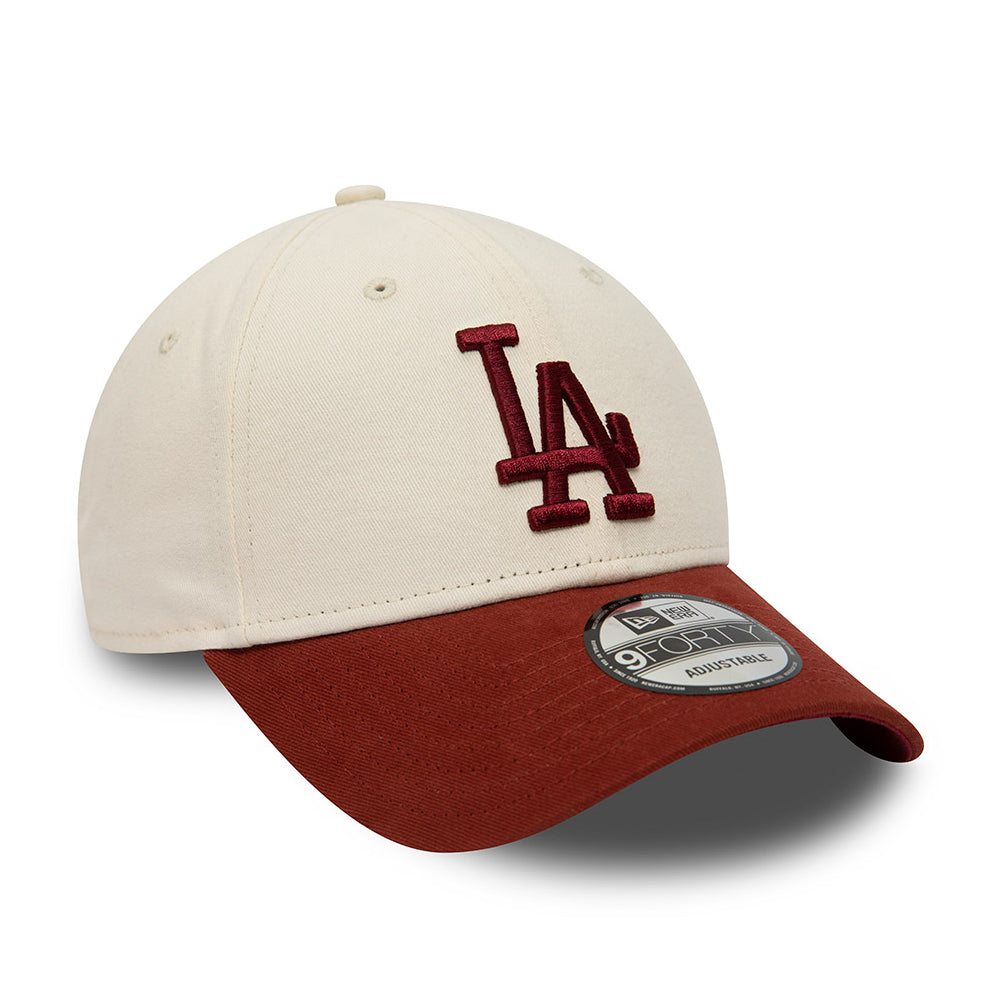 New Era 9FORTY L.A. Dodgers Baseball Cap - MLB - Cream-Cardinal