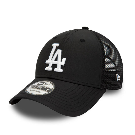 New Era 9FORTY L.A. Dodgers Trucker Cap - MLB Home Field - Black-White