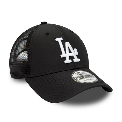 New Era 9FORTY L.A. Dodgers Trucker Cap - MLB Home Field - Black-White