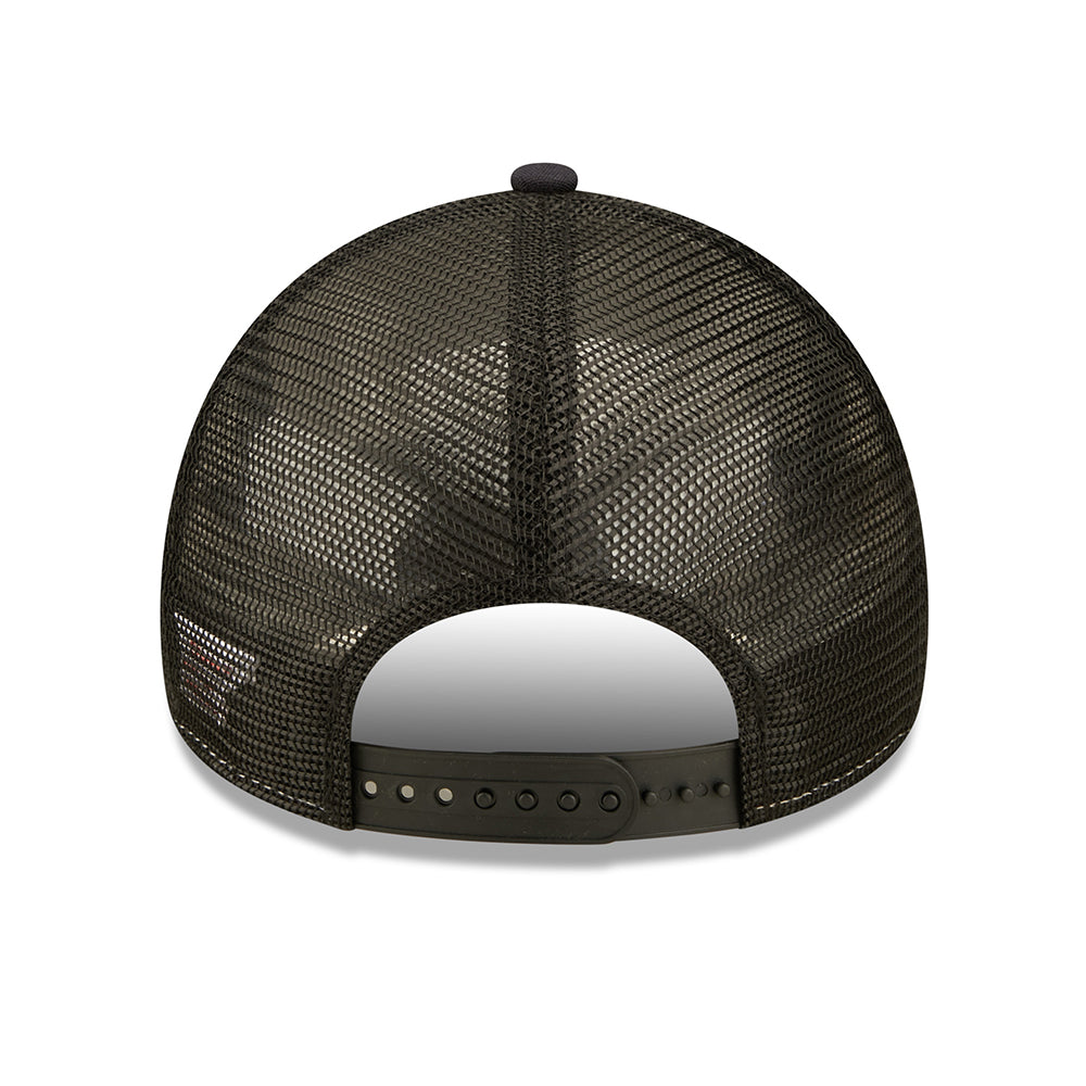 New Era 9FORTY New York Repreve Trucker Cap - US State Wordmark - Black-White