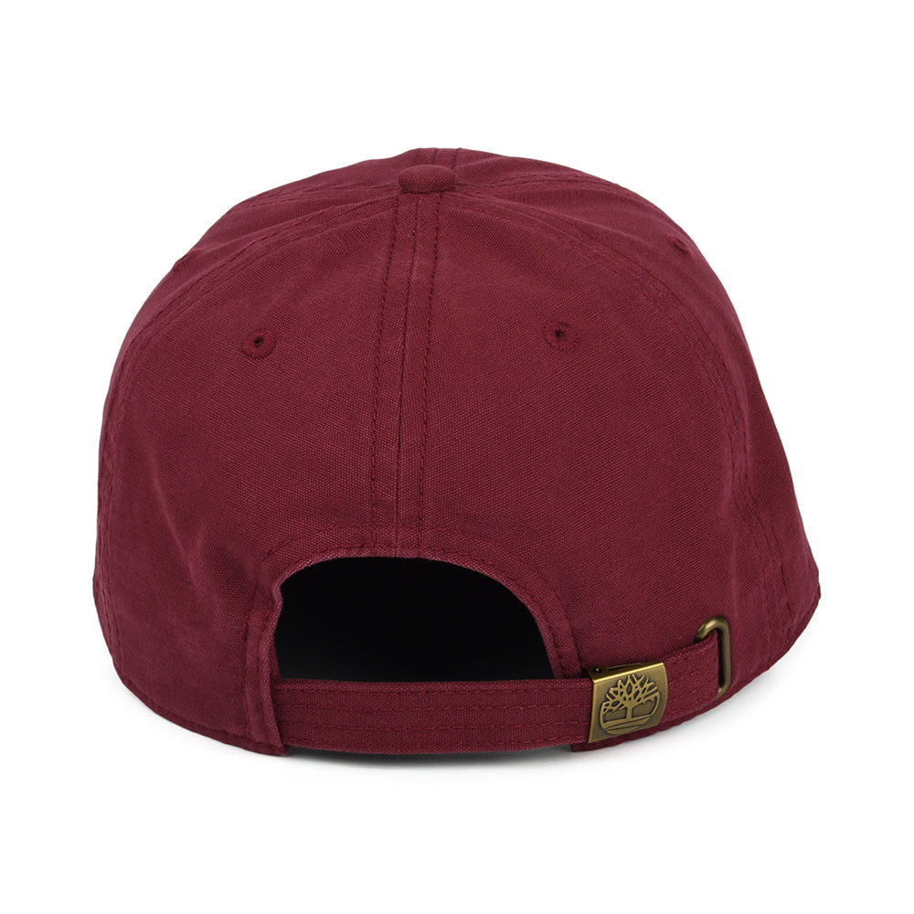 Timberland Hats Soundview Cotton Canvas Baseball Cap - Burgundy