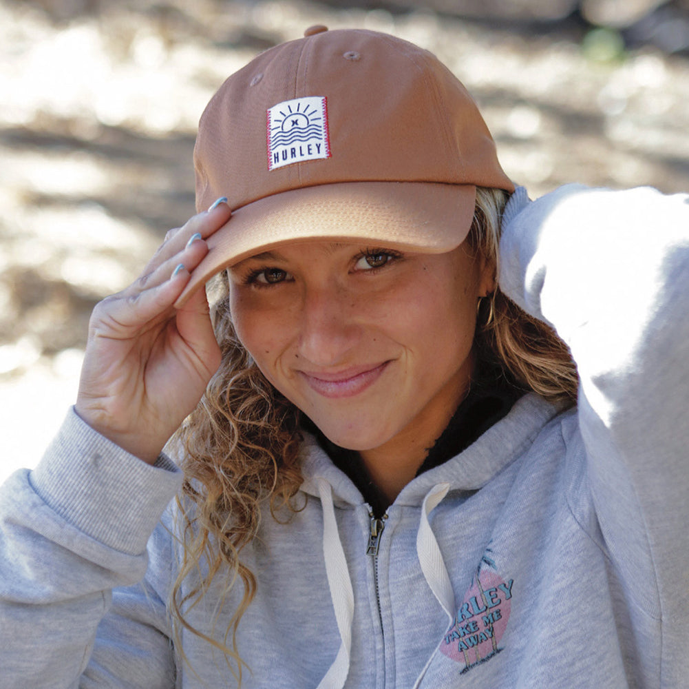 Hurley Hats Lazy Waves Cotton Baseball Cap - Pink