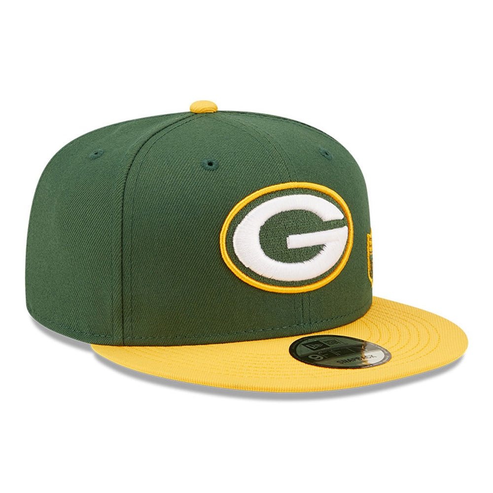 New Era 9FIFTY Green Bay Packers Snapback Cap - NFL Team Arch - Green-Yellow