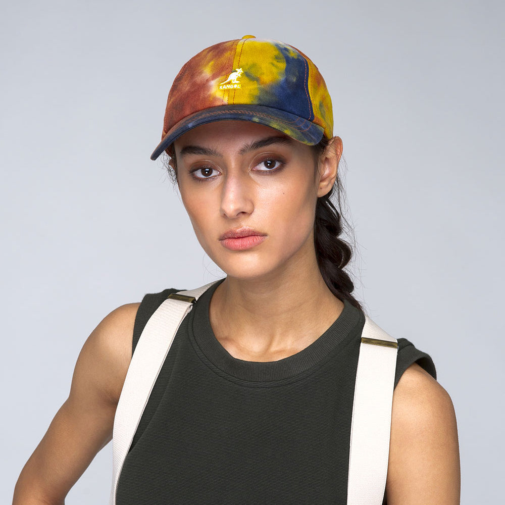 Kangol Tie Dye Cotton Baseball Cap - Multi-Coloured