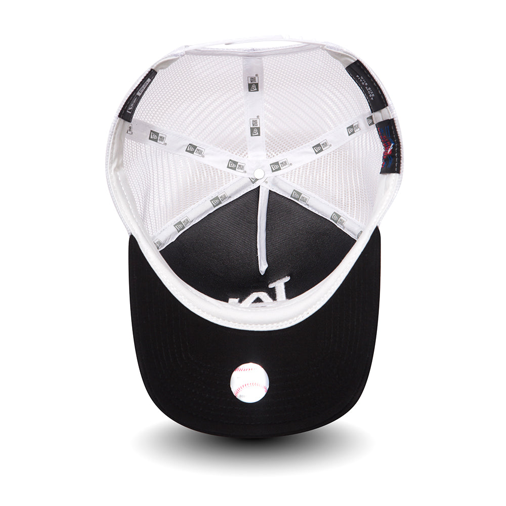 New Era L.A. Dodgers A-Frame Trucker Cap - MLB Clean Trucker - Black-White