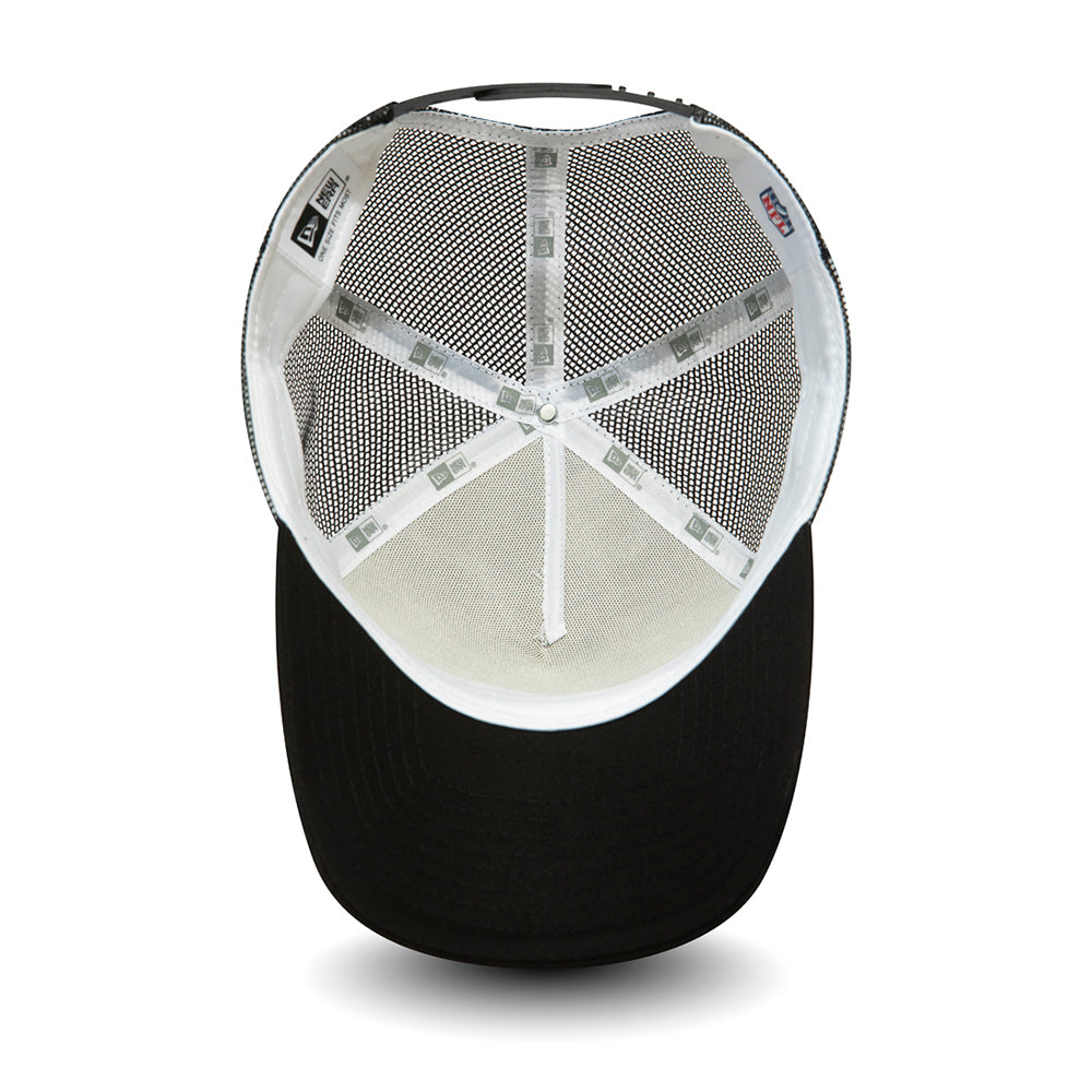 New Era 9FORTY Las Vegas Raiders A-Frame Trucker Cap - NFL Team Colour Block - Black-White