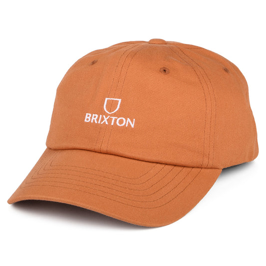 Brixton Hats Alpha LP Cotton Baseball Cap - Washed Orange